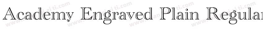 Academy Engraved Plain Regular字体转换